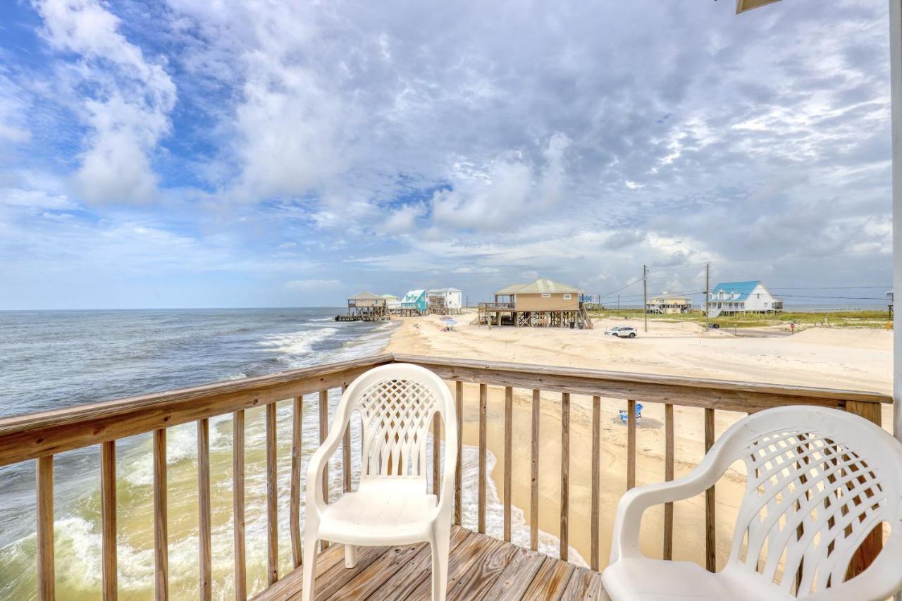 Villa Delphinus - Beachfront! And Pet Friendly! Feel The Ocean Breezed And Hear The Waves Lapping Right At Your Doorstep! Home Dauphin Island Exterior photo