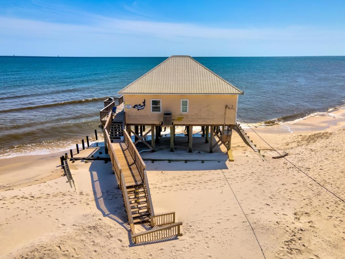 Villa Delphinus - Beachfront! And Pet Friendly! Feel The Ocean Breezed And Hear The Waves Lapping Right At Your Doorstep! Home Dauphin Island Exterior photo